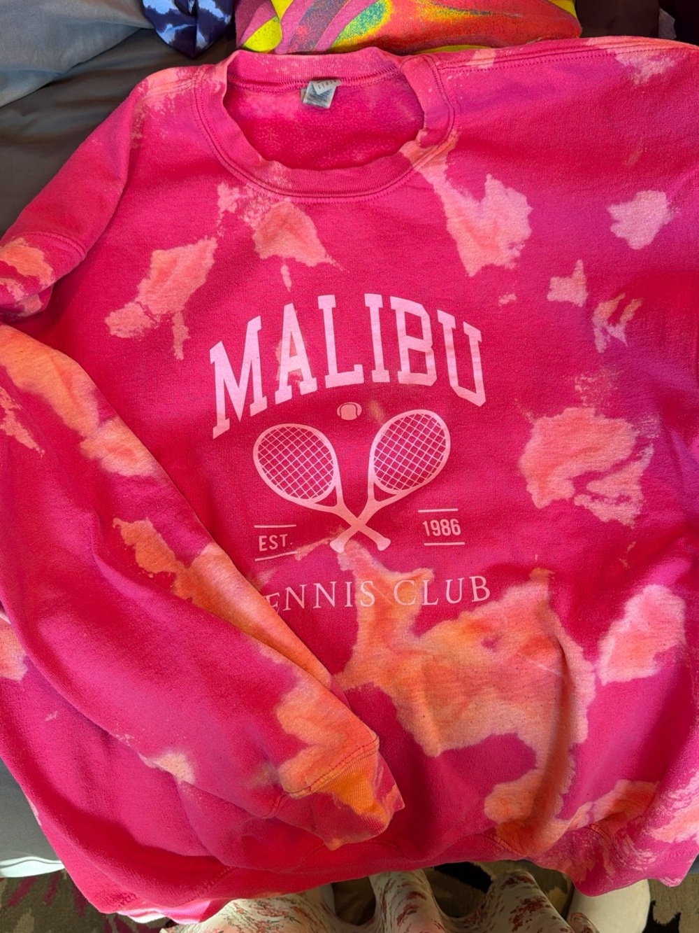 Malibu Tennis Club Tie-Dye Crewneck Sweatshirt